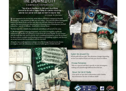 arkham horror the card game the drowned city campaign expansion Arkham Horror LCG The Drowned City: Kampagnenerweiterung – De Spelletjes Vrienden