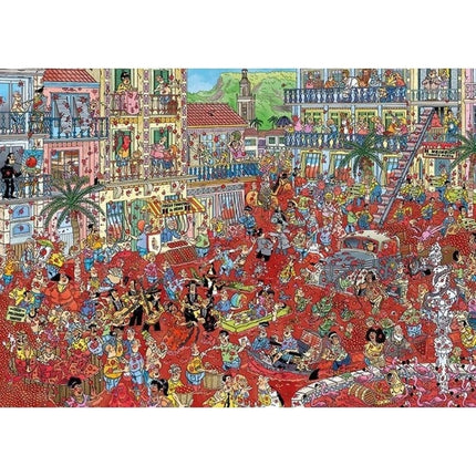 Jan van Haasteren: La Tomatina (1000 stukjes) - Puzzel