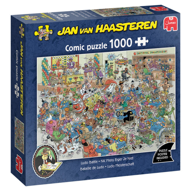 Jan van Haasteren: NK Mens Erger Je Niet (1000 stukjes) - Puzzel