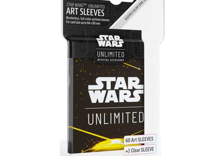 trading card games star wars unlimited art sleeves card back yellow